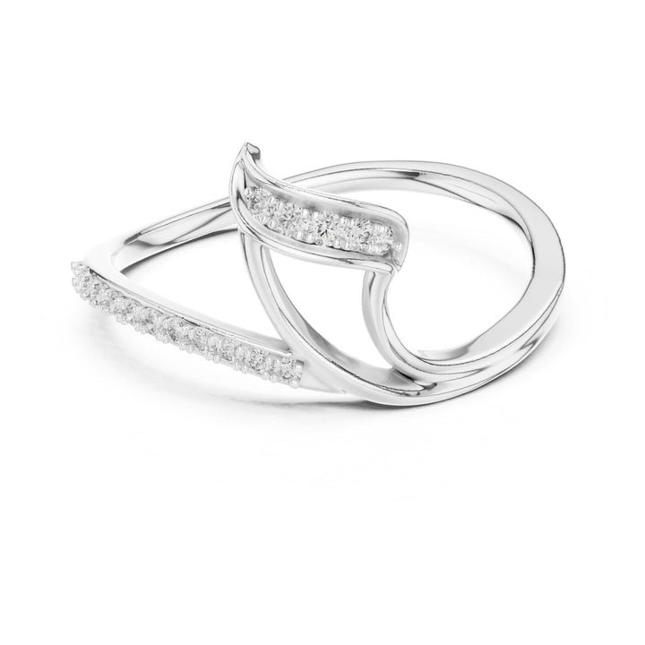 Round Cut Lab Grown Diamond Cluster Ring, 0.09ct Total, Solid Gold