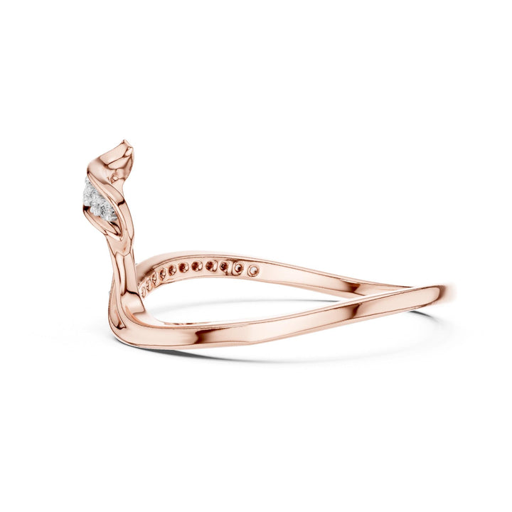 Round Cut Lab Grown Diamond Cluster Ring, 0.09ct Total, Solid Gold