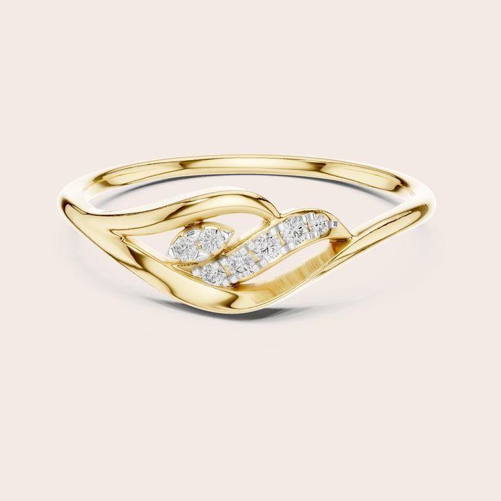 Round Cut Lab Grown Diamond Cluster Ring, 0.07ct Total, Solid Gold