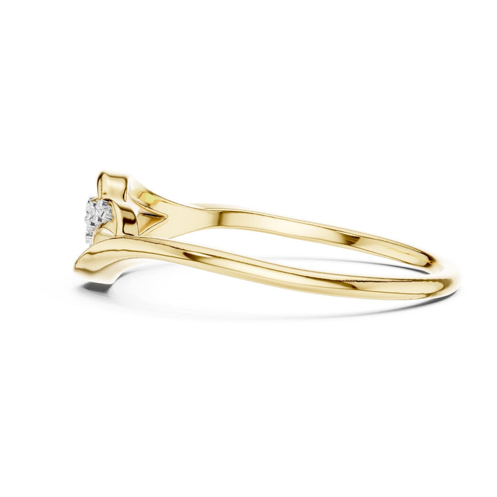 Round Cut Lab Grown Diamond Cluster Ring, 0.07ct Total, Solid Gold