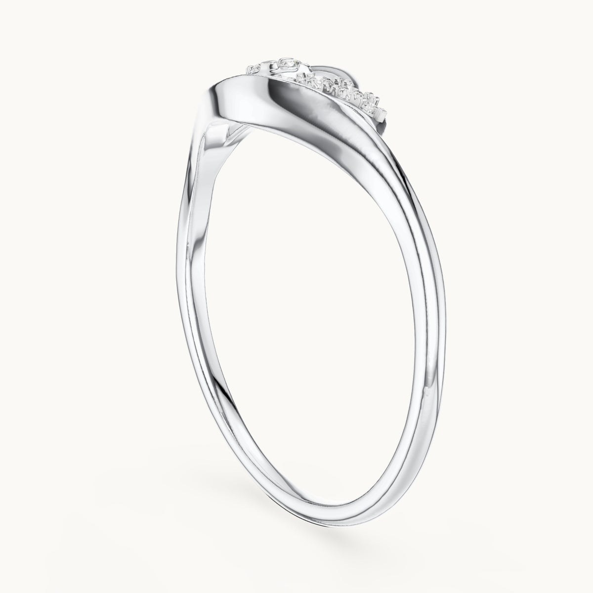 Round Cut Lab Grown Diamond Cluster Ring, 0.07ct Total, Solid Gold