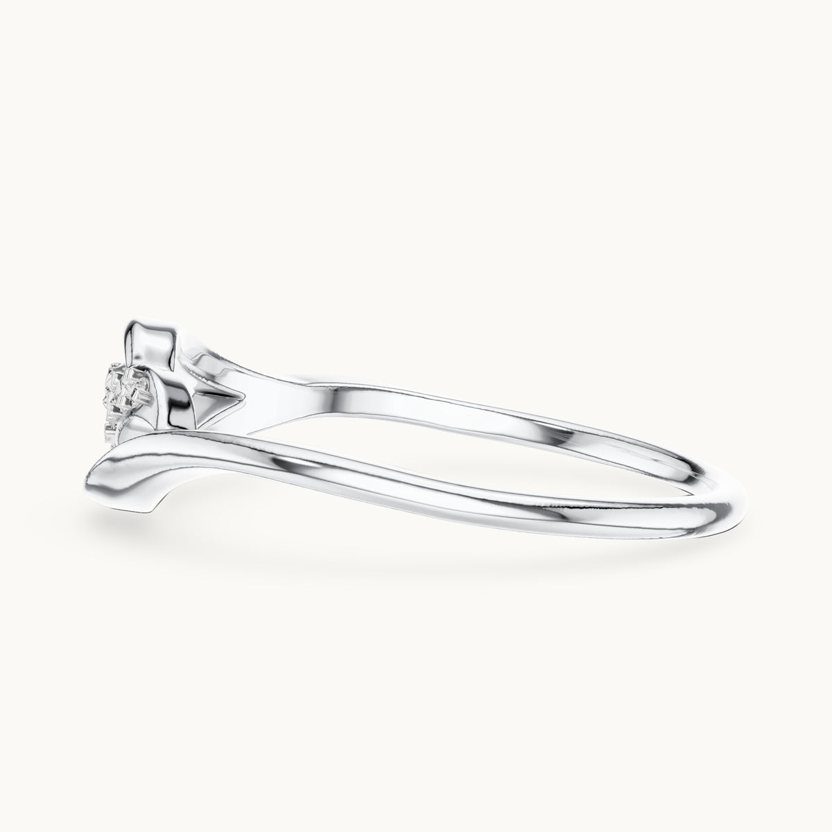 Round Cut Lab Grown Diamond Cluster Ring, 0.07ct Total, Solid Gold