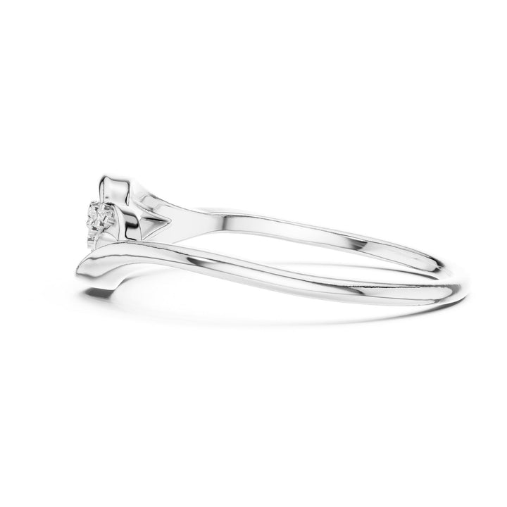Round Cut Lab Grown Diamond Cluster Ring, 0.07ct Total, Solid Gold
