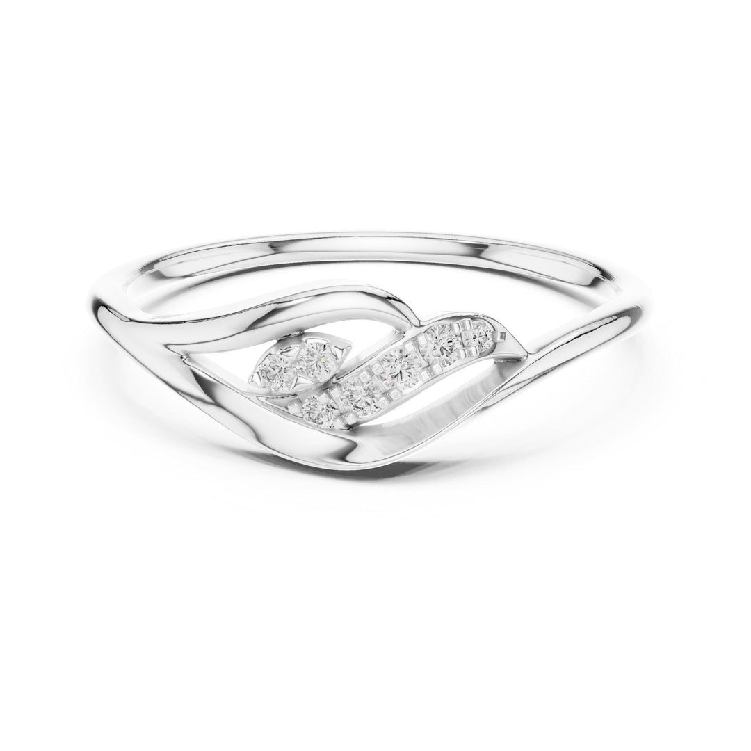 Round Cut Lab Grown Diamond Cluster Ring, 0.07ct Total, Solid Gold