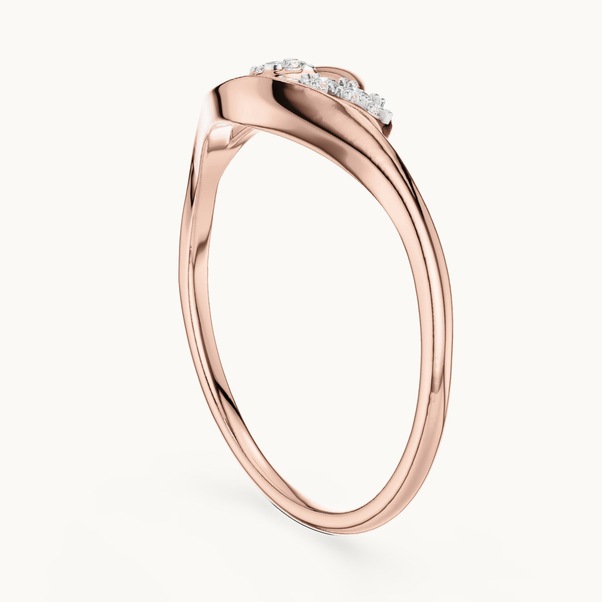 Round Cut Lab Grown Diamond Cluster Ring, 0.07ct Total, Solid Gold