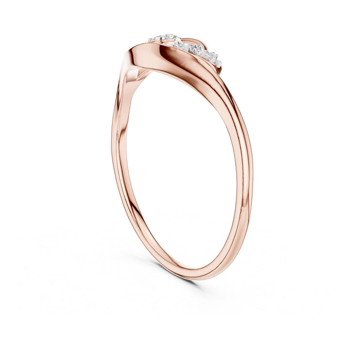 Round Cut Lab Grown Diamond Cluster Ring, 0.07ct Total, Solid Gold