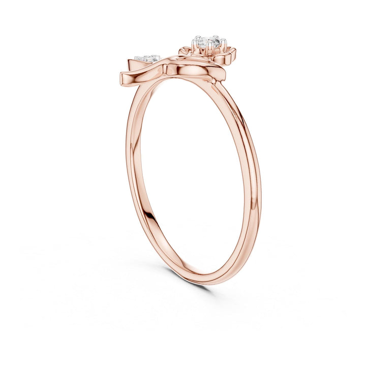 Round Cut Lab Grown Diamond Cluster Ring, 0.07ct Total, Solid Gold