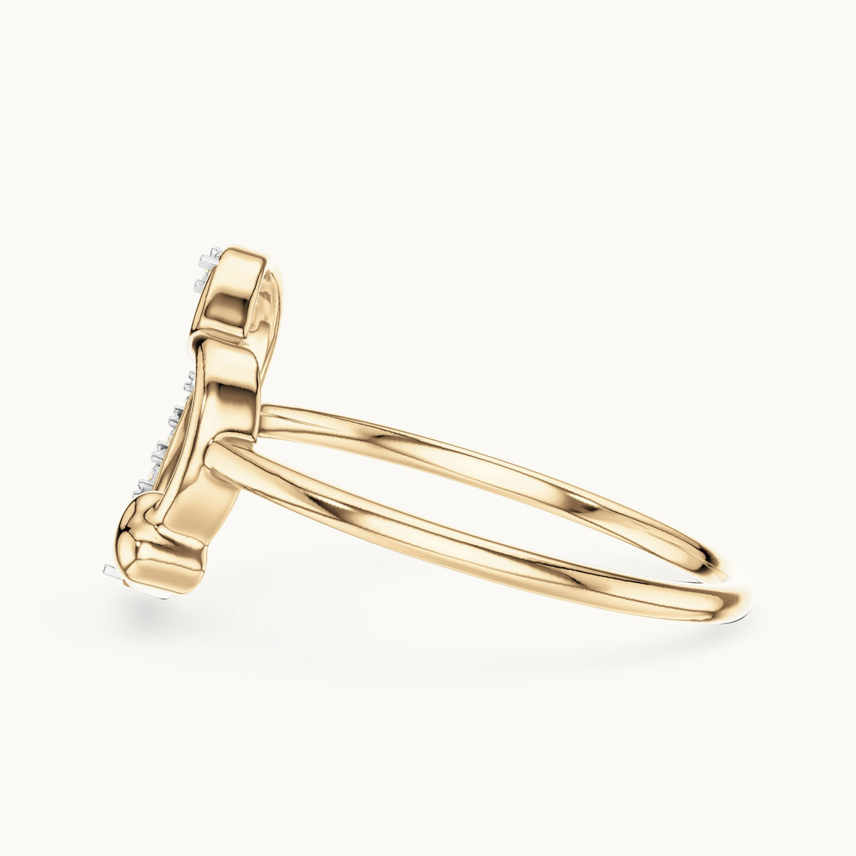 Round Cut Lab Grown Diamond Cluster Ring, 0.08ct Total, Solid Gold
