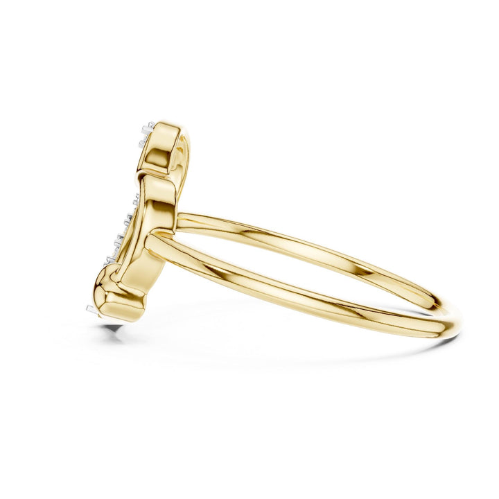 Round Cut Lab Grown Diamond Cluster Ring, 0.08ct Total, Solid Gold
