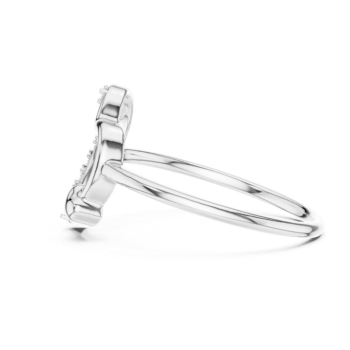 Round Cut Lab Grown Diamond Cluster Ring, 0.08ct Total, Solid Gold