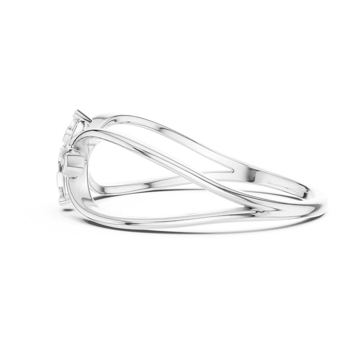 Round Cut Lab Grown Diamond Cluster Ring, 0.10ct Total, Solid Gold