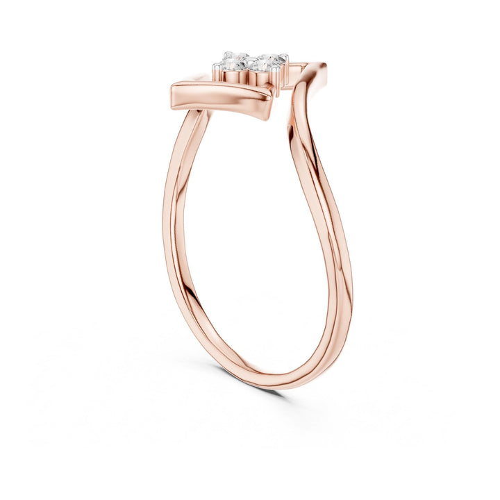 Round Cut Lab Grown Diamond Cluster Ring, 0.10ct Total, Solid Gold