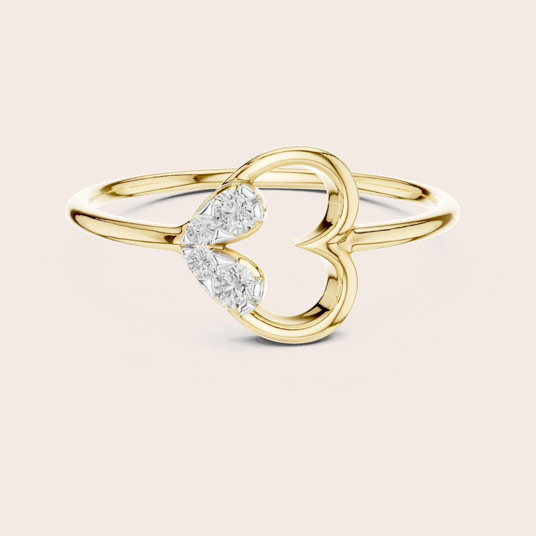 Round Cut Lab Grown Diamond Cluster Ring, 0.10ct Total, Solid Gold