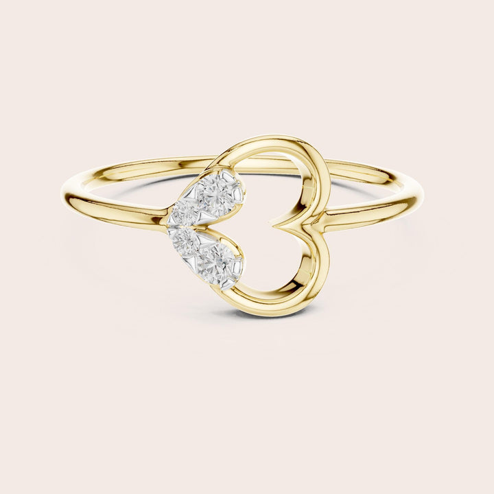 Round Cut Lab Grown Diamond Cluster Ring, 0.10ct Total, Solid Gold
