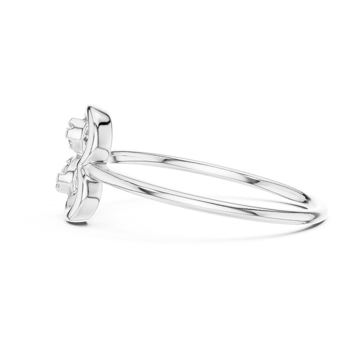 Round Cut Lab Grown Diamond Cluster Ring, 0.10ct Total, Solid Gold