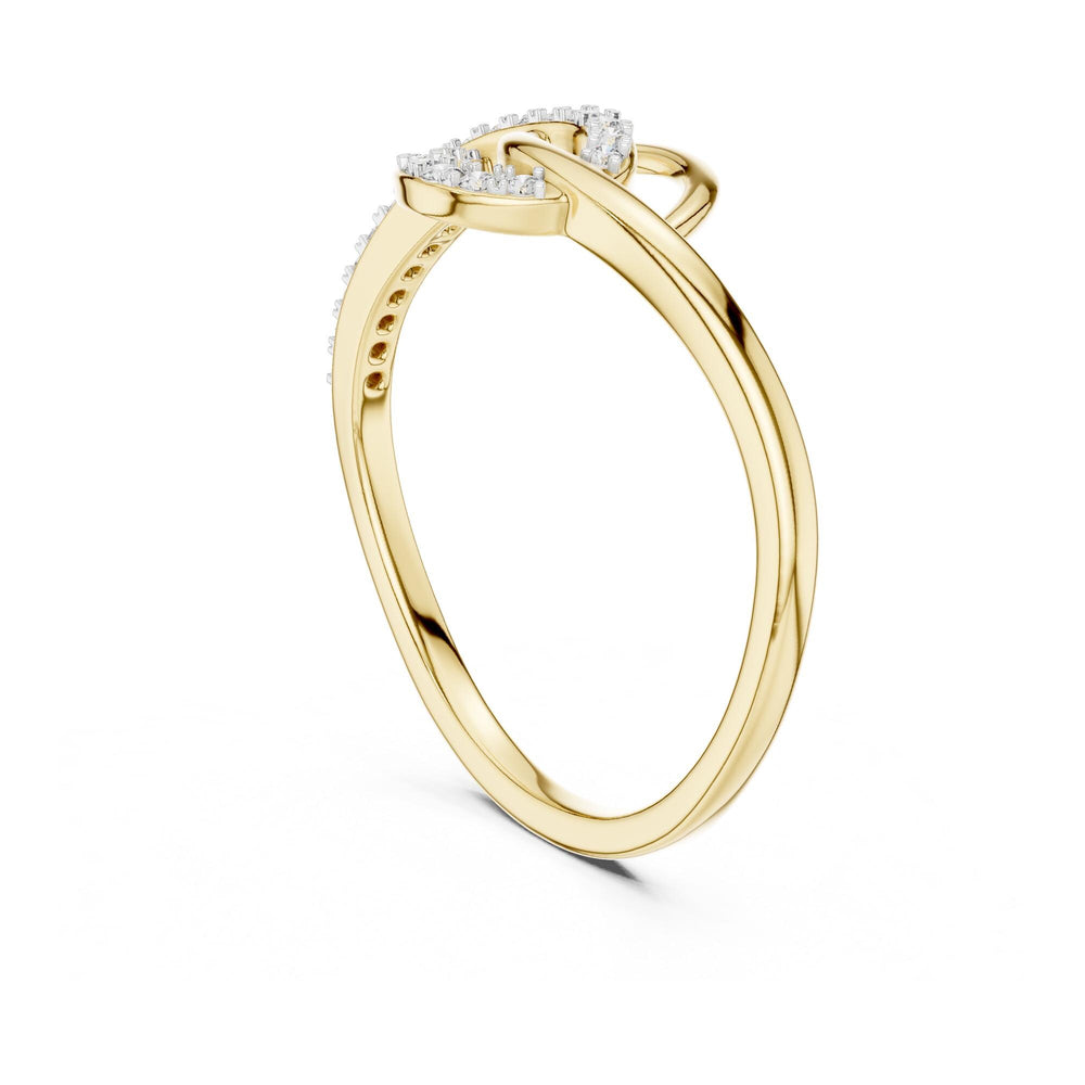 Round Cut Lab Grown Diamond Cluster Ring, 0.12ct Total, Solid Gold