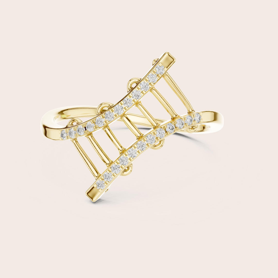 Round Cut Lab Grown Diamond Cluster Ring, 0.12ct Total, Solid Gold