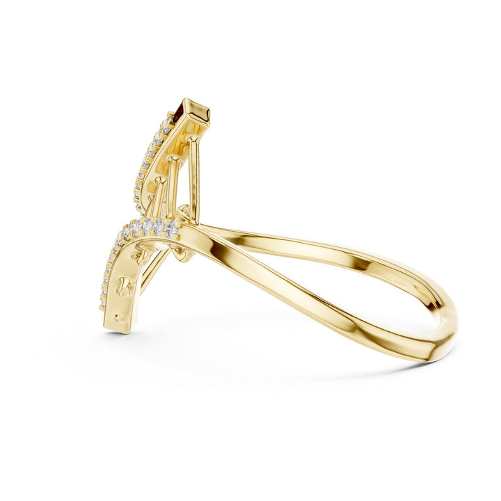 Round Cut Lab Grown Diamond Cluster Ring, 0.12ct Total, Solid Gold