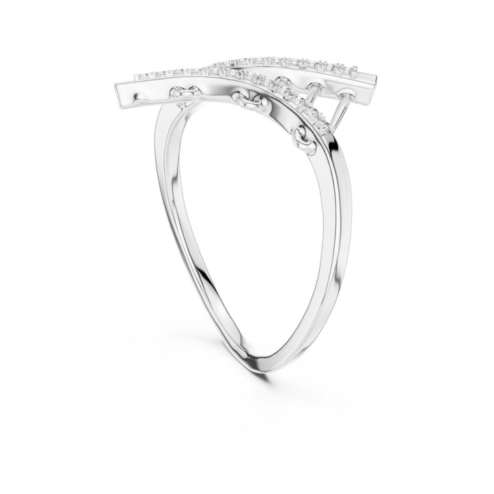 Round Cut Lab Grown Diamond Cluster Ring, 0.12ct Total, Solid Gold