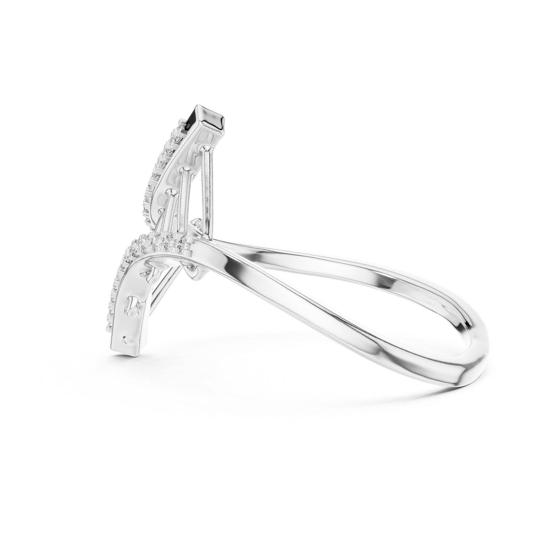 Round Cut Lab Grown Diamond Cluster Ring, 0.12ct Total, Solid Gold