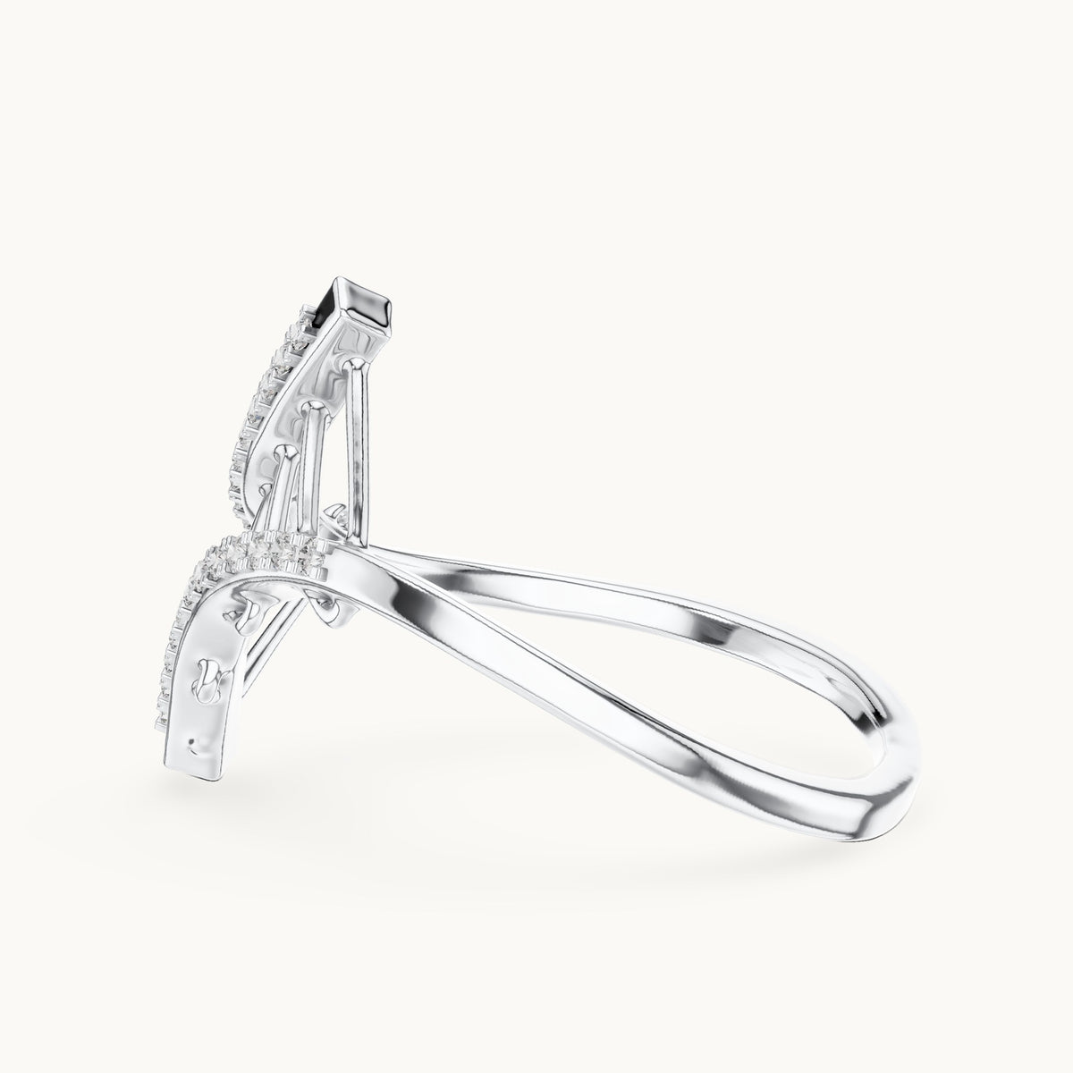Round Cut Lab Grown Diamond Cluster Ring, 0.12ct Total, Solid Gold
