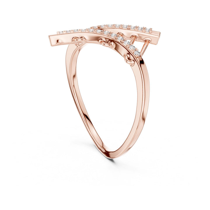Round Cut Lab Grown Diamond Cluster Ring, 0.12ct Total, Solid Gold