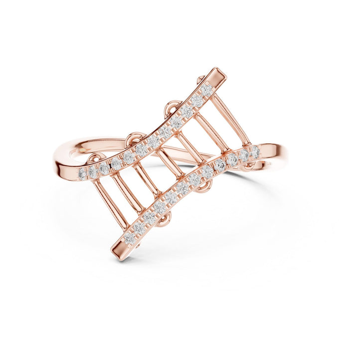 Round Cut Lab Grown Diamond Cluster Ring, 0.12ct Total, Solid Gold