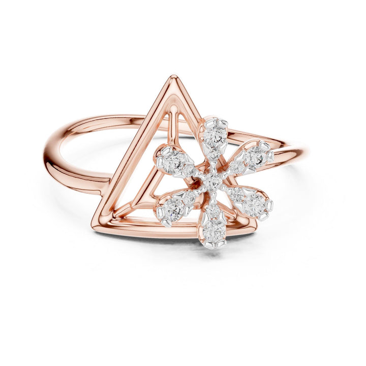 Round Cut Lab Grown Diamond Cluster Ring, 0.15ct Total, Solid Gold
