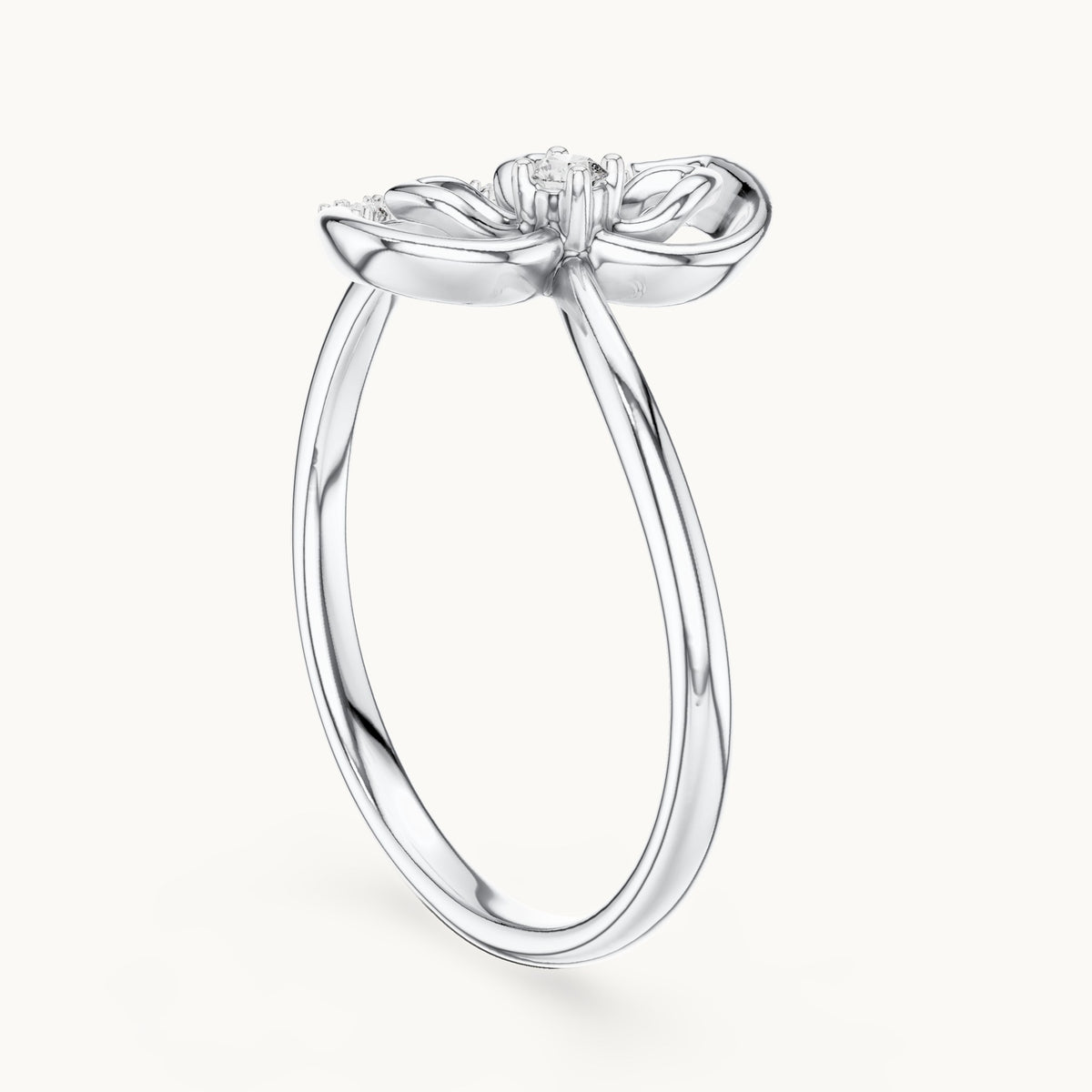 Round Cut Lab Grown Diamond Cluster Ring, 0.07ct Total, Solid Gold