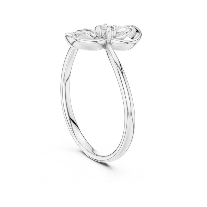 Round Cut Lab Grown Diamond Cluster Ring, 0.07ct Total, Solid Gold