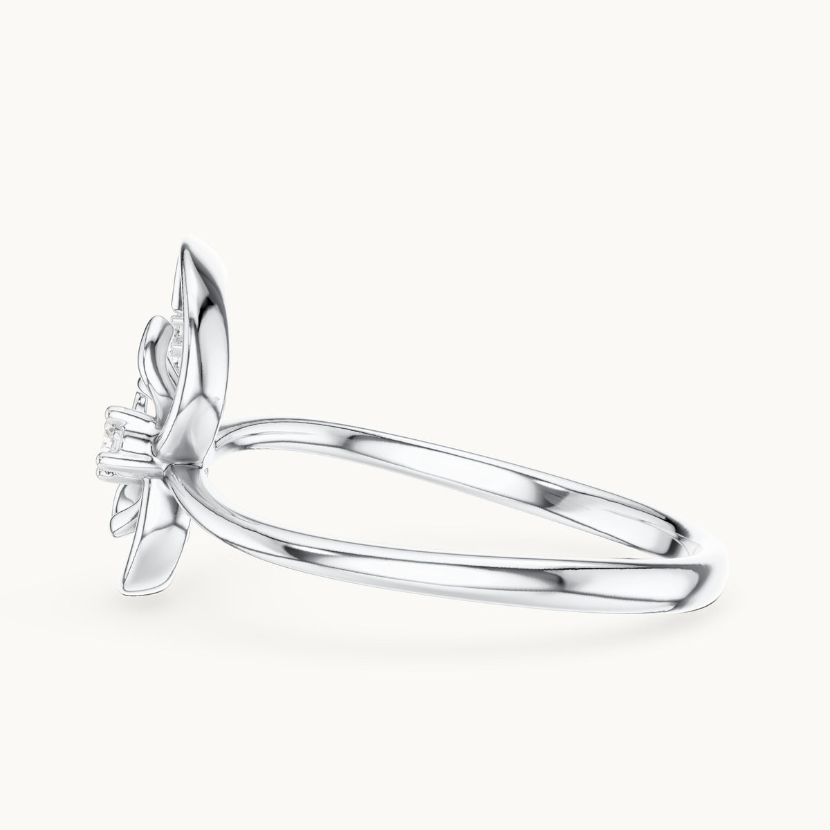Round Cut Lab Grown Diamond Cluster Ring, 0.07ct Total, Solid Gold
