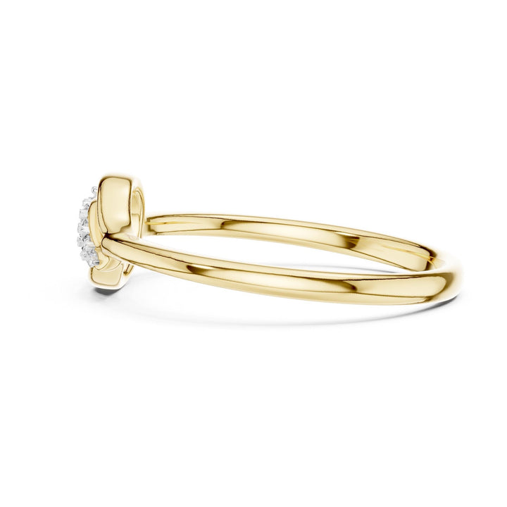 Round Cut Lab Grown Diamond Cluster Ring, 0.10ct Total, Solid Gold