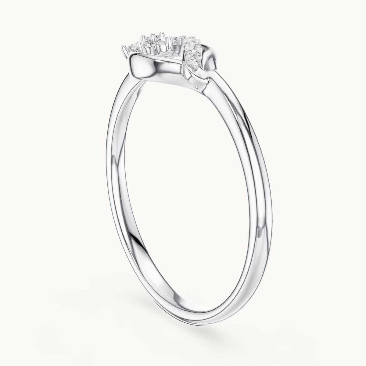 Round Cut Lab Grown Diamond Cluster Ring, 0.10ct Total, Solid Gold