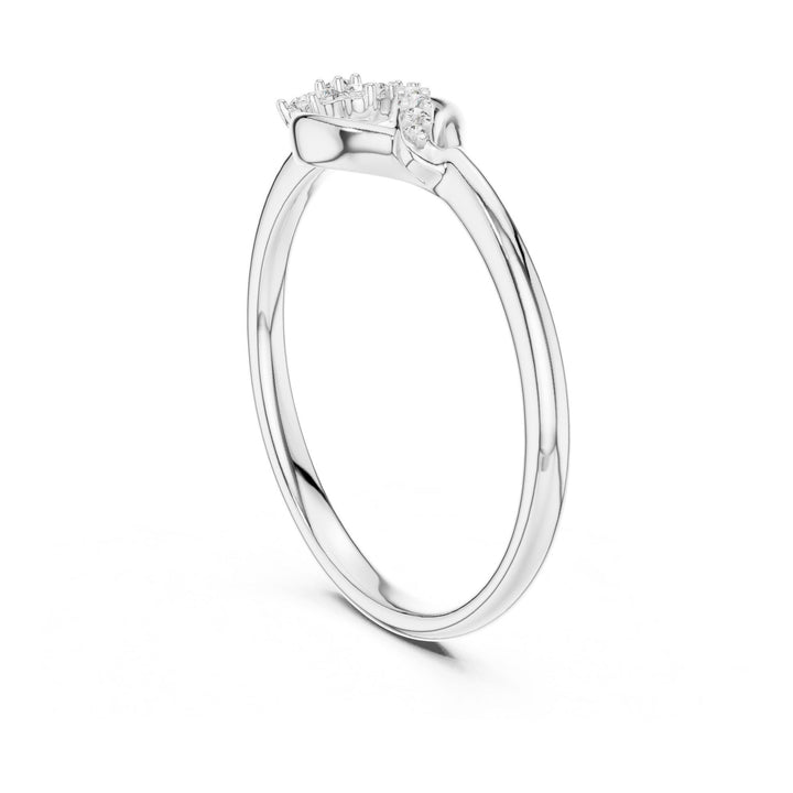 Round Cut Lab Grown Diamond Cluster Ring, 0.10ct Total, Solid Gold