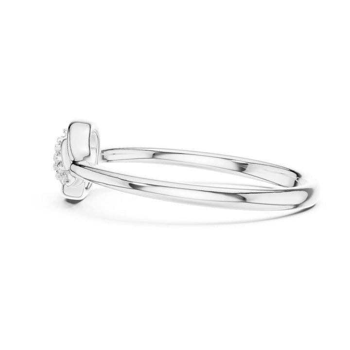 Round Cut Lab Grown Diamond Cluster Ring, 0.10ct Total, Solid Gold