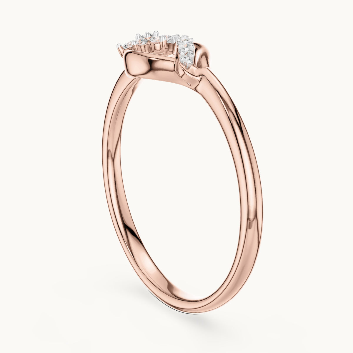 Round Cut Lab Grown Diamond Cluster Ring, 0.10ct Total, Solid Gold