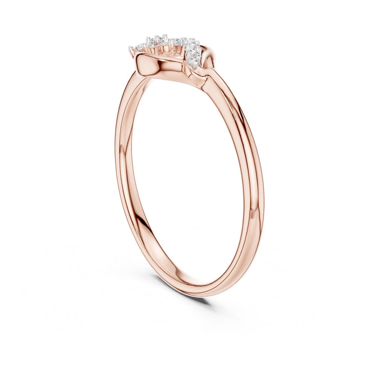 Round Cut Lab Grown Diamond Cluster Ring, 0.10ct Total, Solid Gold