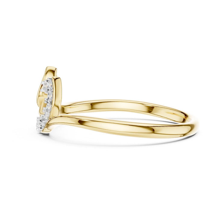 Round Cut Lab Grown Diamond Cluster Ring, 0.07ct Total, Solid Gold