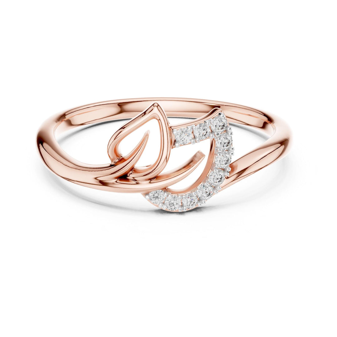 Round Cut Lab Grown Diamond Cluster Ring, 0.07ct Total, Solid Gold