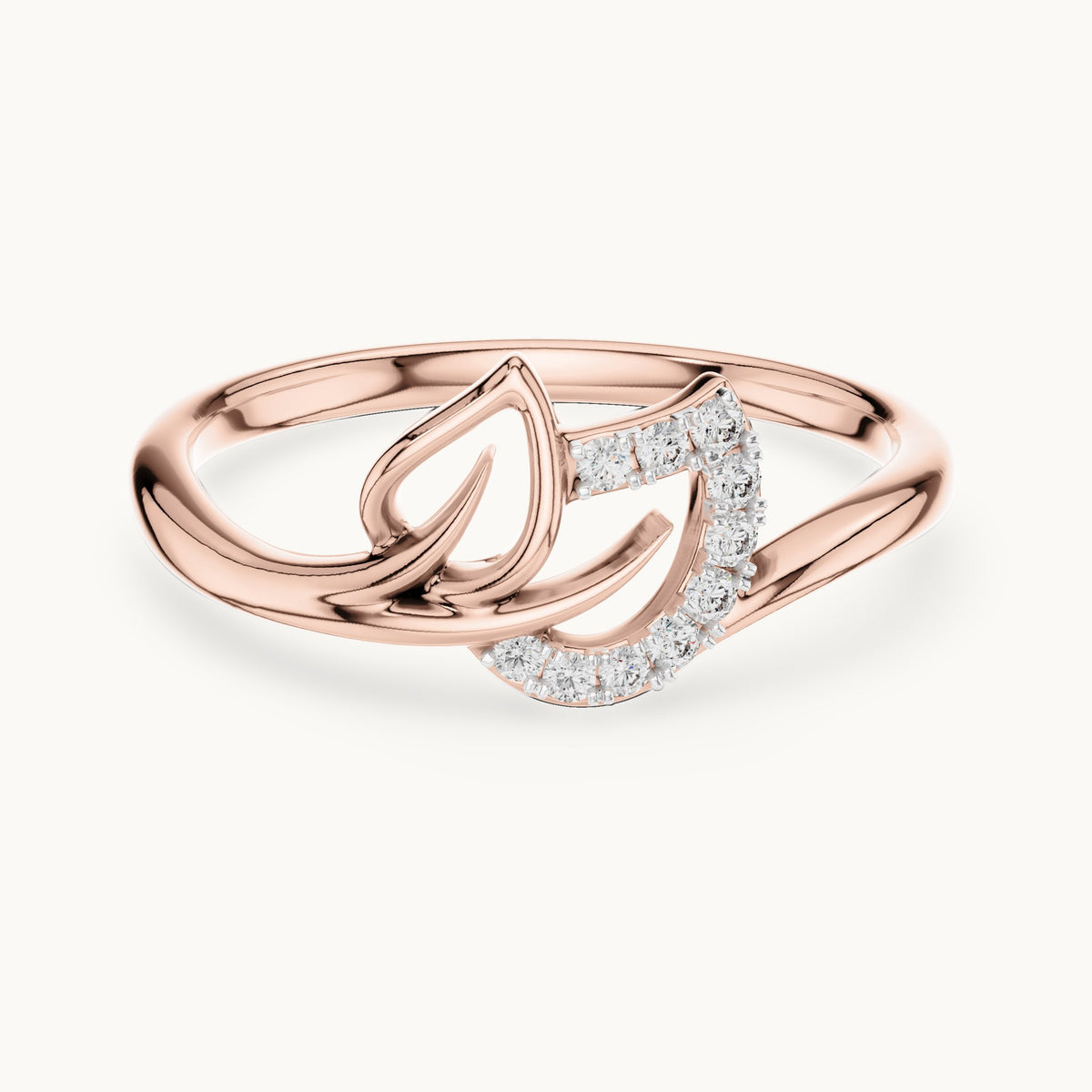 Round Cut Lab Grown Diamond Cluster Ring, 0.07ct Total, Solid Gold