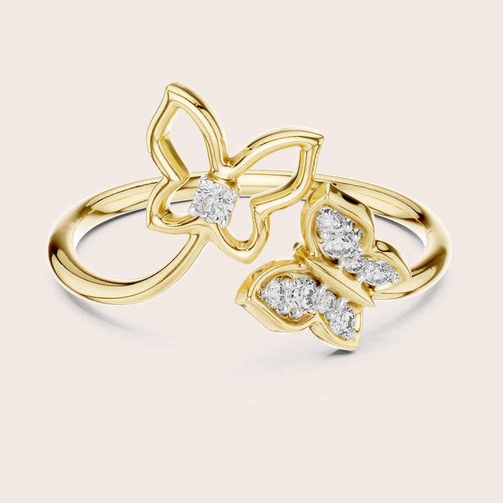 Round Cut Lab Grown Diamond Cluster Ring, 0.10ct Total, Solid Gold