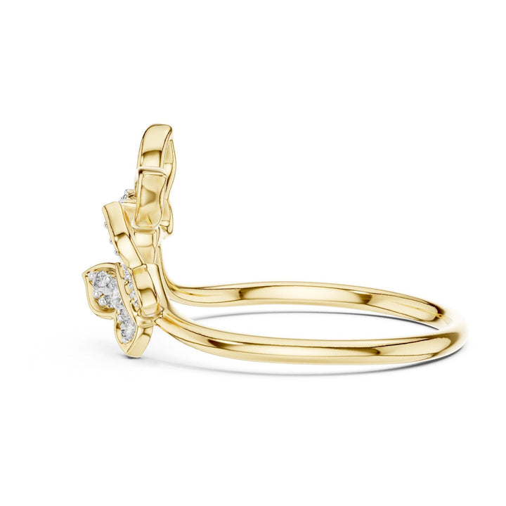 Round Cut Lab Grown Diamond Cluster Ring, 0.10ct Total, Solid Gold