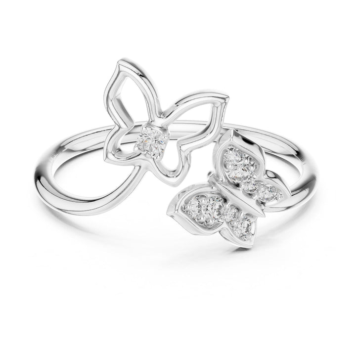 Round Cut Lab Grown Diamond Cluster Ring, 0.10ct Total, Solid Gold