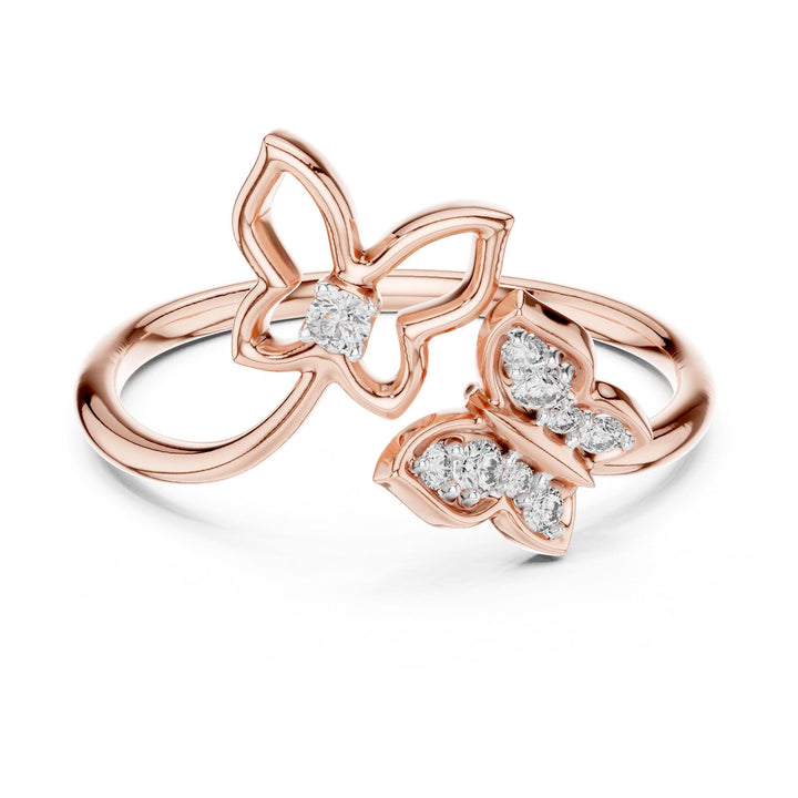 Round Cut Lab Grown Diamond Cluster Ring, 0.10ct Total, Solid Gold