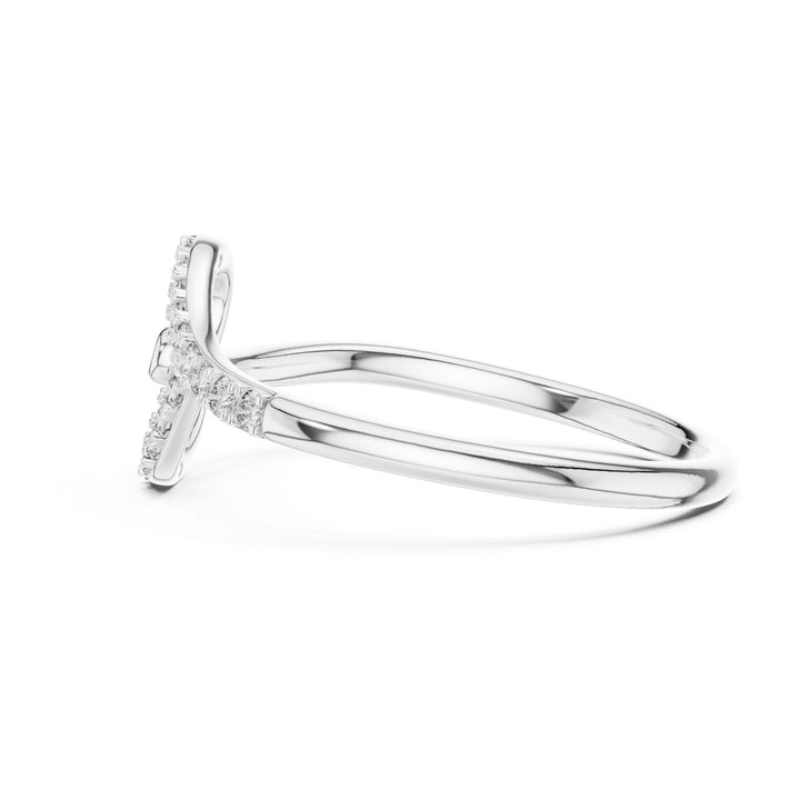 Round Cut Lab Grown Diamond Cluster Ring, 0.08ct Total, Solid Gold
