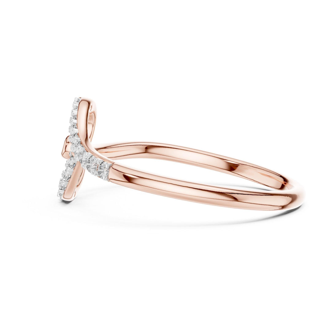 Round Cut Lab Grown Diamond Cluster Ring, 0.08ct Total, Solid Gold