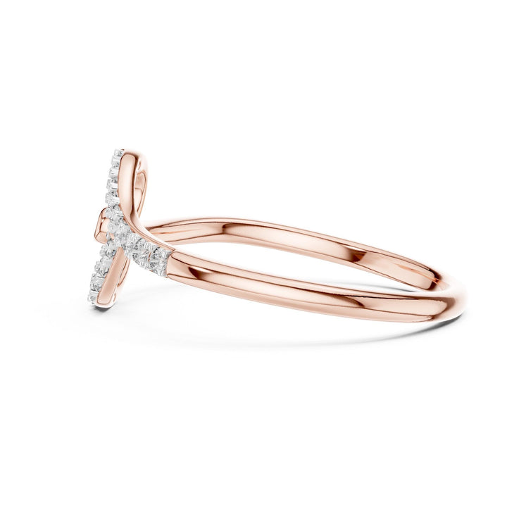 Round Cut Lab Grown Diamond Cluster Ring, 0.08ct Total, Solid Gold