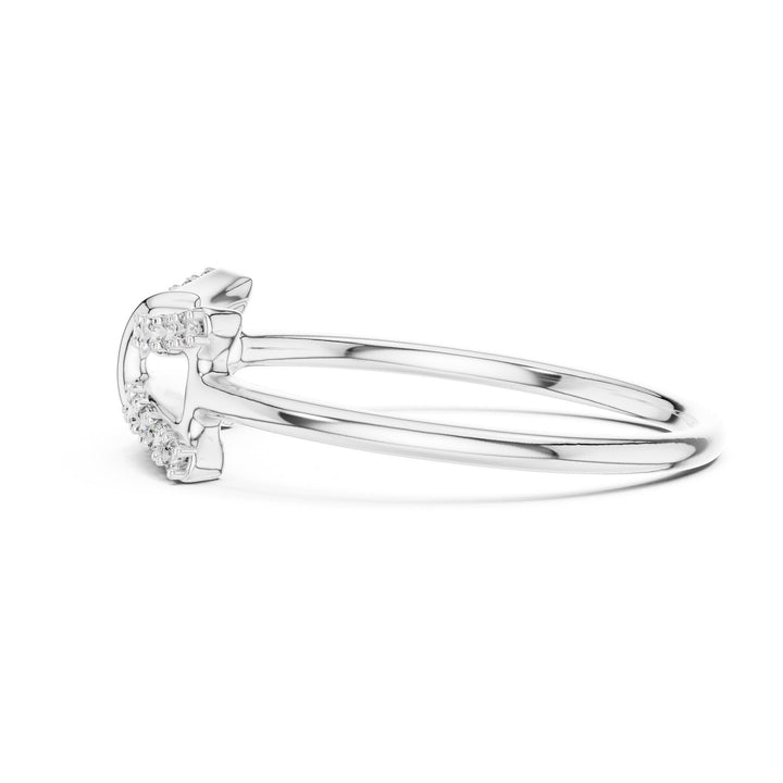 Round Cut Lab Grown Diamond Cluster Ring, 0.12ct Total, Solid Gold