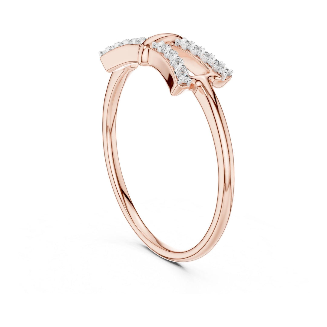 Round Cut Lab Grown Diamond Cluster Ring, 0.12ct Total, Solid Gold