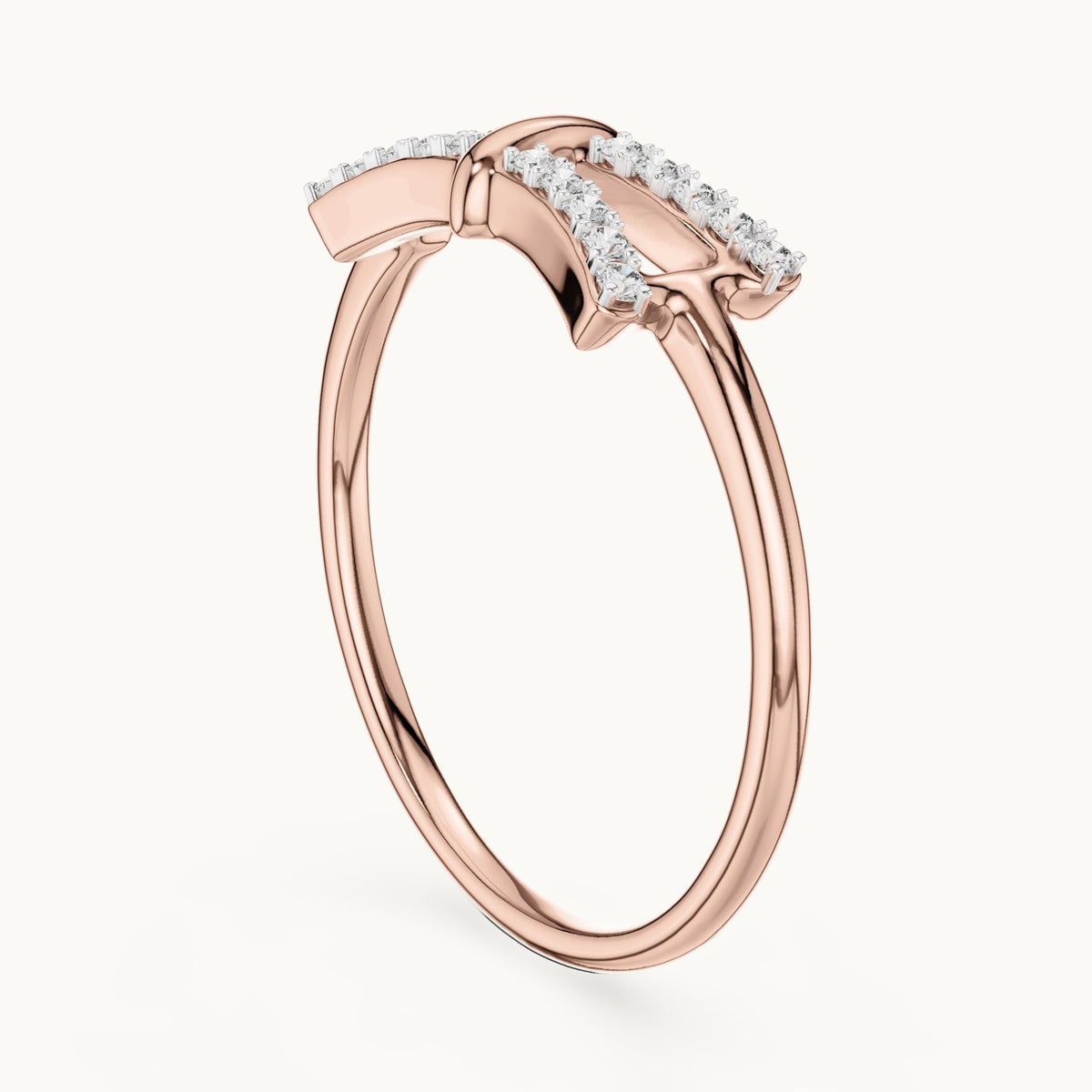 Round Cut Lab Grown Diamond Cluster Ring, 0.12ct Total, Solid Gold
